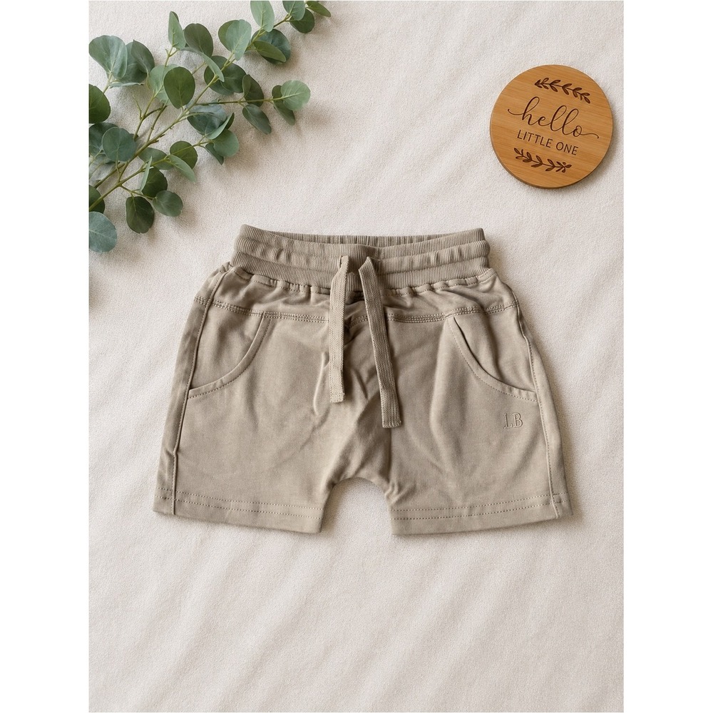 Little Bipsy Harem Shorts Driftwood 12-18M NWT Tan Boys Jogger Short